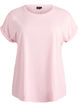 T-shirt met korte mouwen van katoenmix, Roze, Packshot image number 0