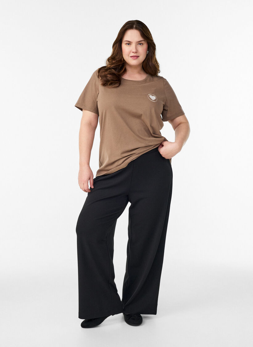 FLASH - T-shirt imprim&eacute;, Marron, Model image number 1