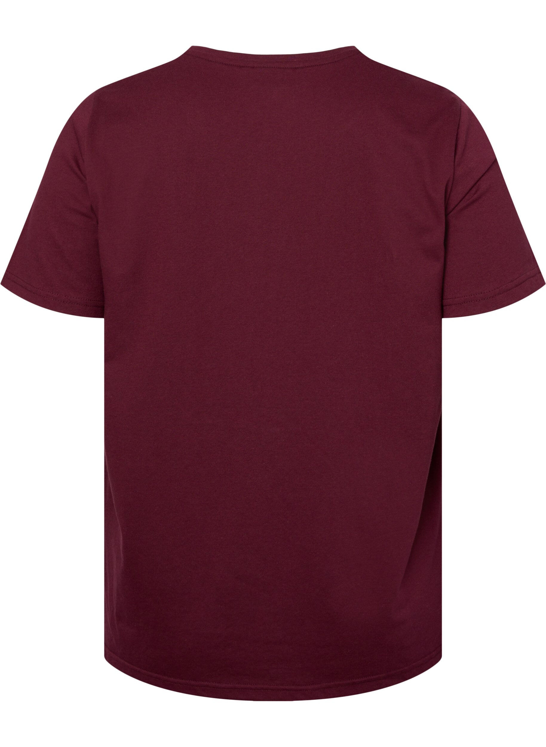 ZizziFLASH - 2-pack t-shirt met motief, Black/Port Royale , Packshot image number 4