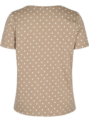 Katoen stipjes t-shirt, Desert Taupe W. Dot, Packshot image number 1