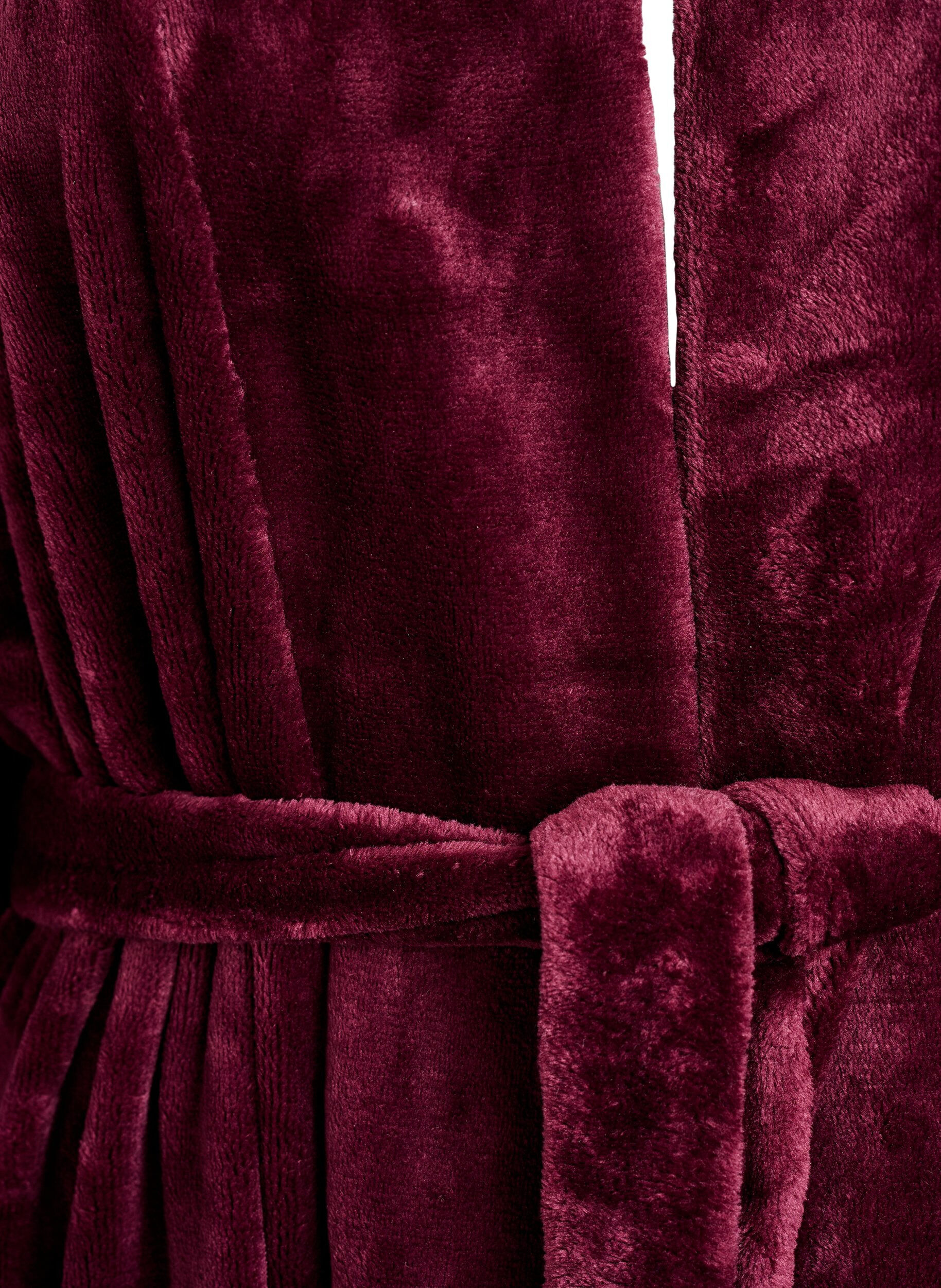 ZizziKamerjas in zachte velour met zakken, Donker Bordeaux, Packshot image number 2