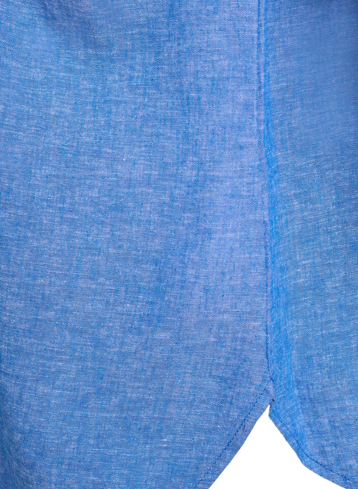 Chemise en lin et viscose avec manches 3/4, Bleu, Packshot image number 2