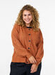 Cardigan en tricot côtelé avec boutons, Orange, Model image number 0