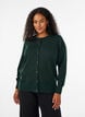 Fijngebreide cardigan met ronde hals, Groen, Model image number 0