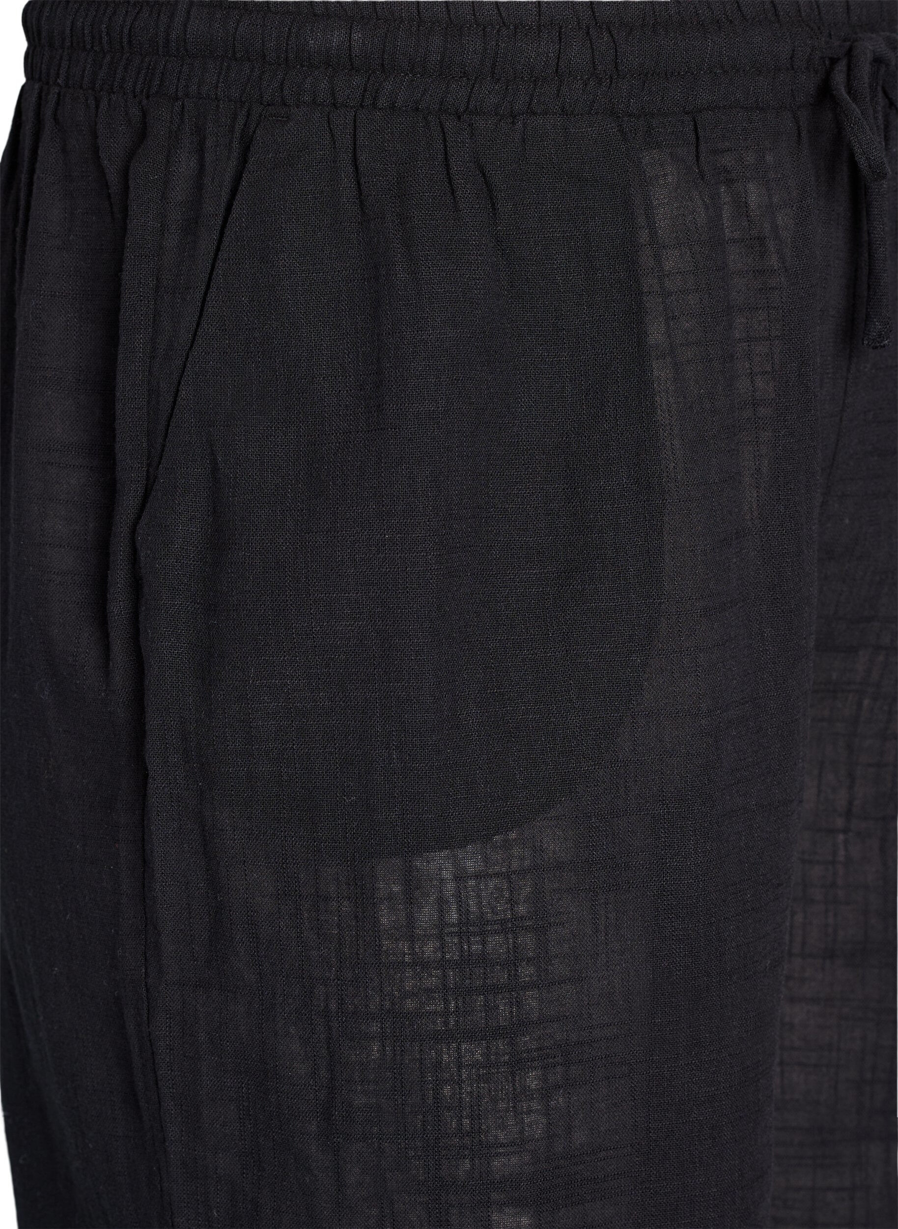 ZizziFLASH - Broek met rechte pijpen en een hoge taille, Zwart, Packshot image number 2