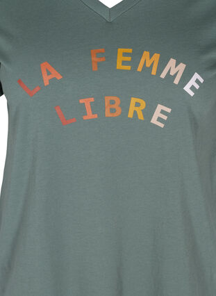 T-shirt met print, Balsam Green FEMME, Packshot image number 2