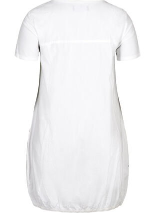 Robe en coton à manches courtes, White, Packshot image number 1