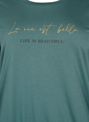 Katoenen t-shirt met korte mouwen en elastische rand, Sea Pine W. Life, Packshot image number 2
