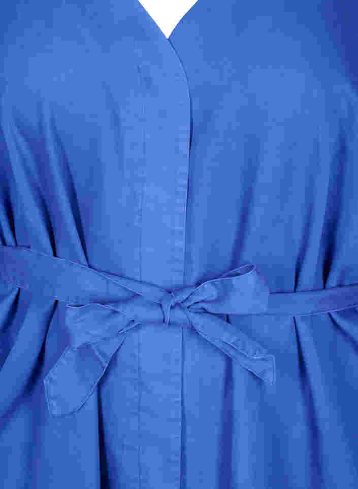 Robe à manches 3/4 avec une ceinture à nouer, Dazzling Blue, Packshot image number 2