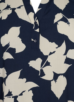 FLASH - chemisier à manches longues avec imprimé, Blue White Flower, Packshot image number 2