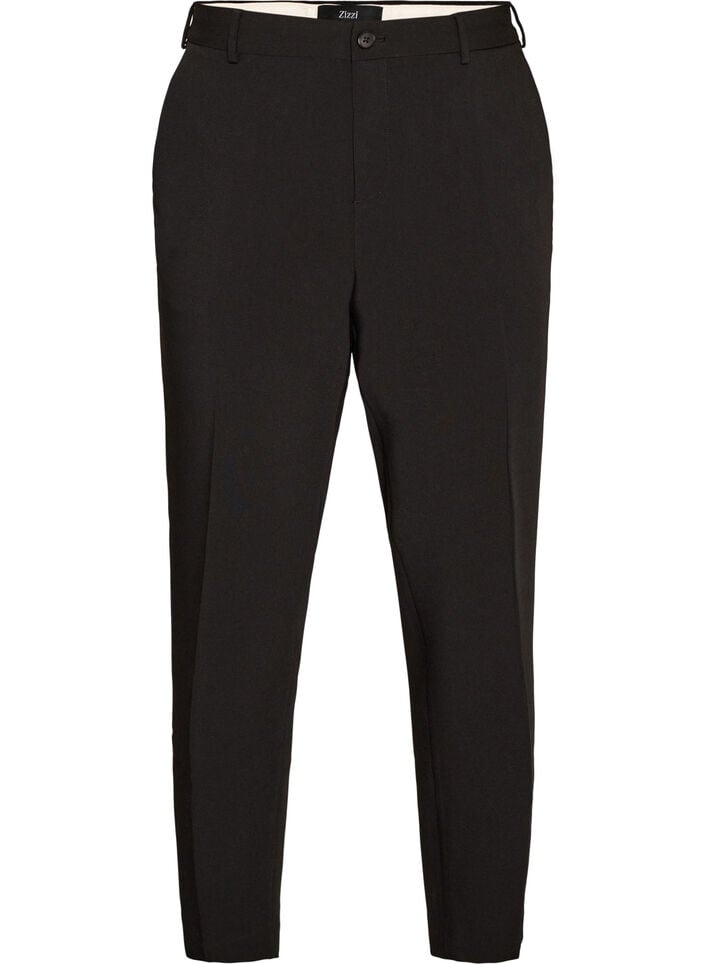 Pantalon de tailleur avec une taille haute et des plis marqu&eacute;s, Noir, Packshot image number 0
