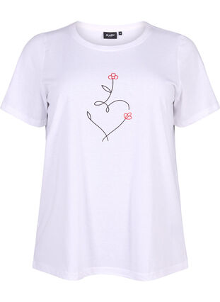 FLASH – T-shirt imprimé, Bright White Heart, Packshot image number 0