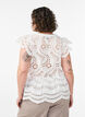 Blouse sans manches en broderie anglaise avec volants, Blanc, Model image number 2