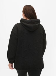 Sportief sweatshirt met capuchon, Black, Model