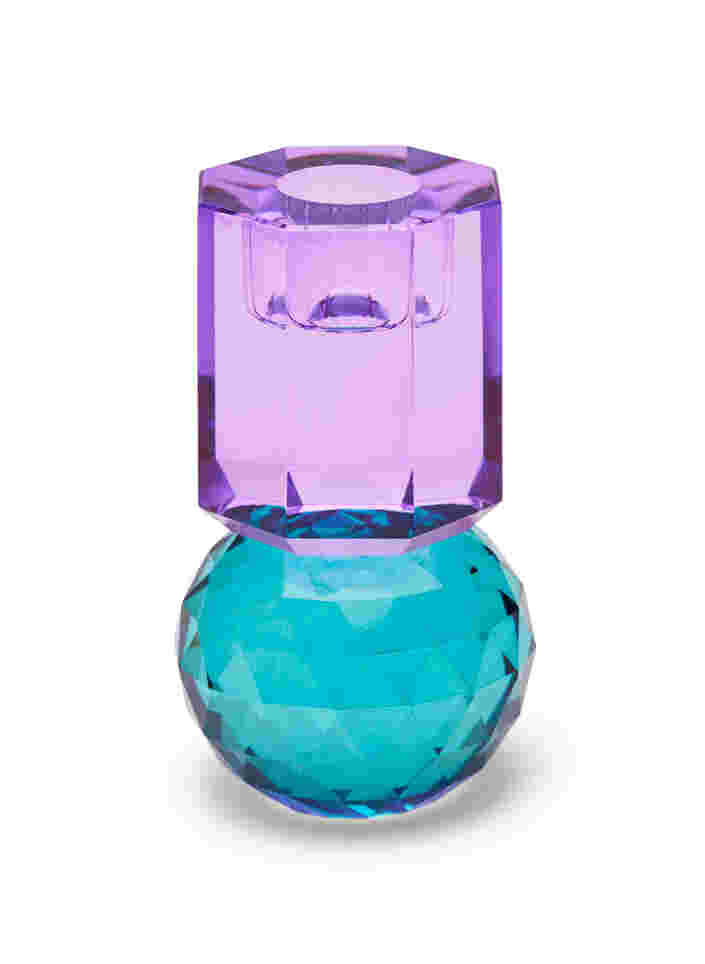 Kristallen kandelaar, Violet/Petrol, Packshot image number 0