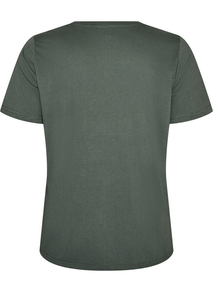 T-shirt met print, Groen, Packshot image number 1