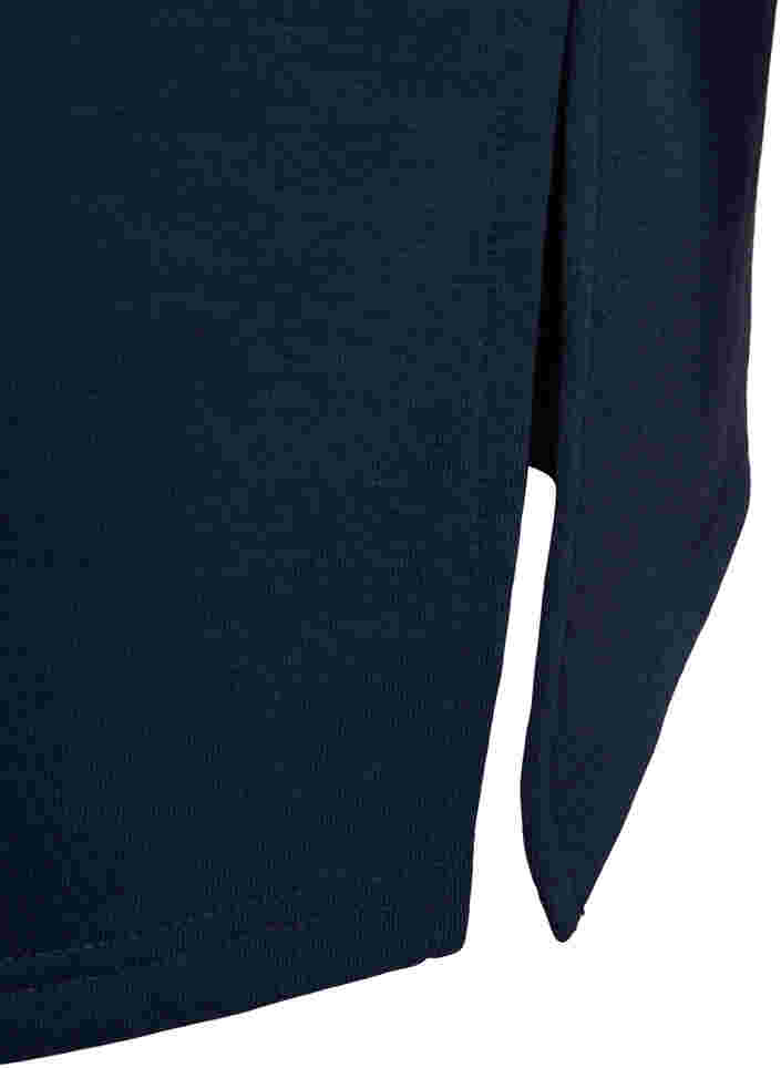Sweaterjurk met capuchon en split, Navy Blazer, Packshot image number 3
