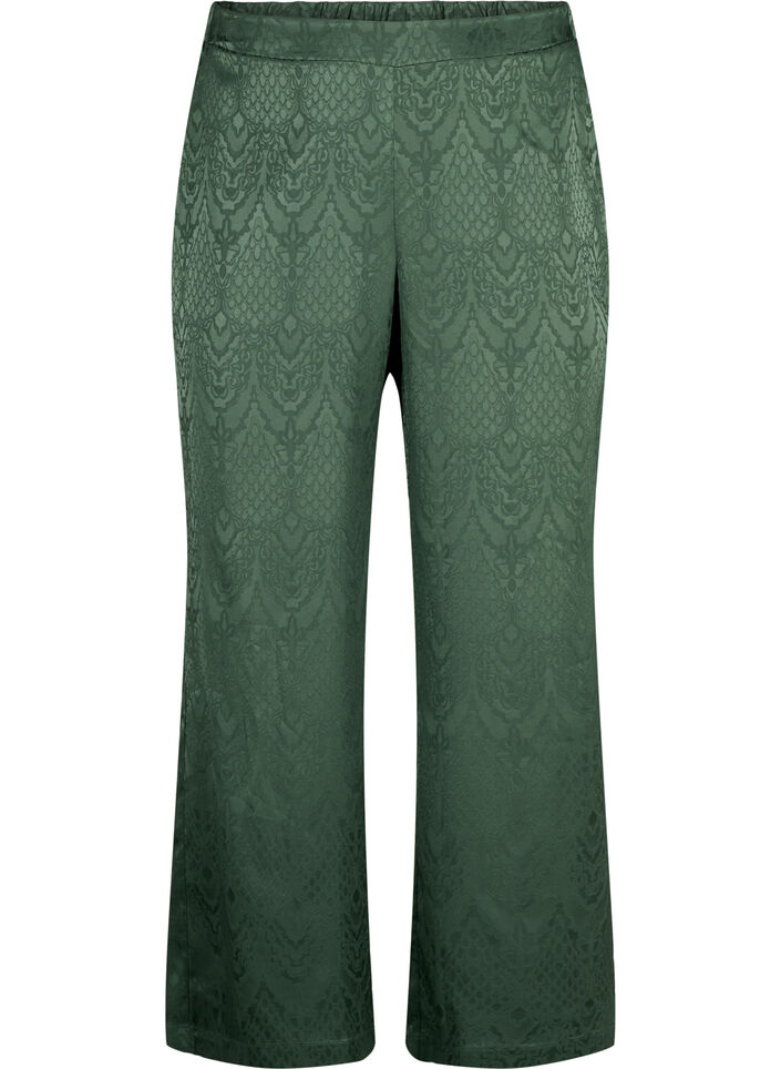 Broek met structuurpatroon, Duck Green, Packshot image number 0