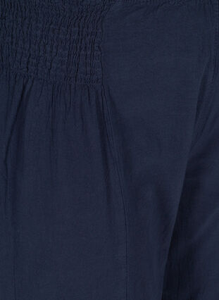 Pantalon 3/4 ample avec détail en smock, Night Sky, Packshot image number 2