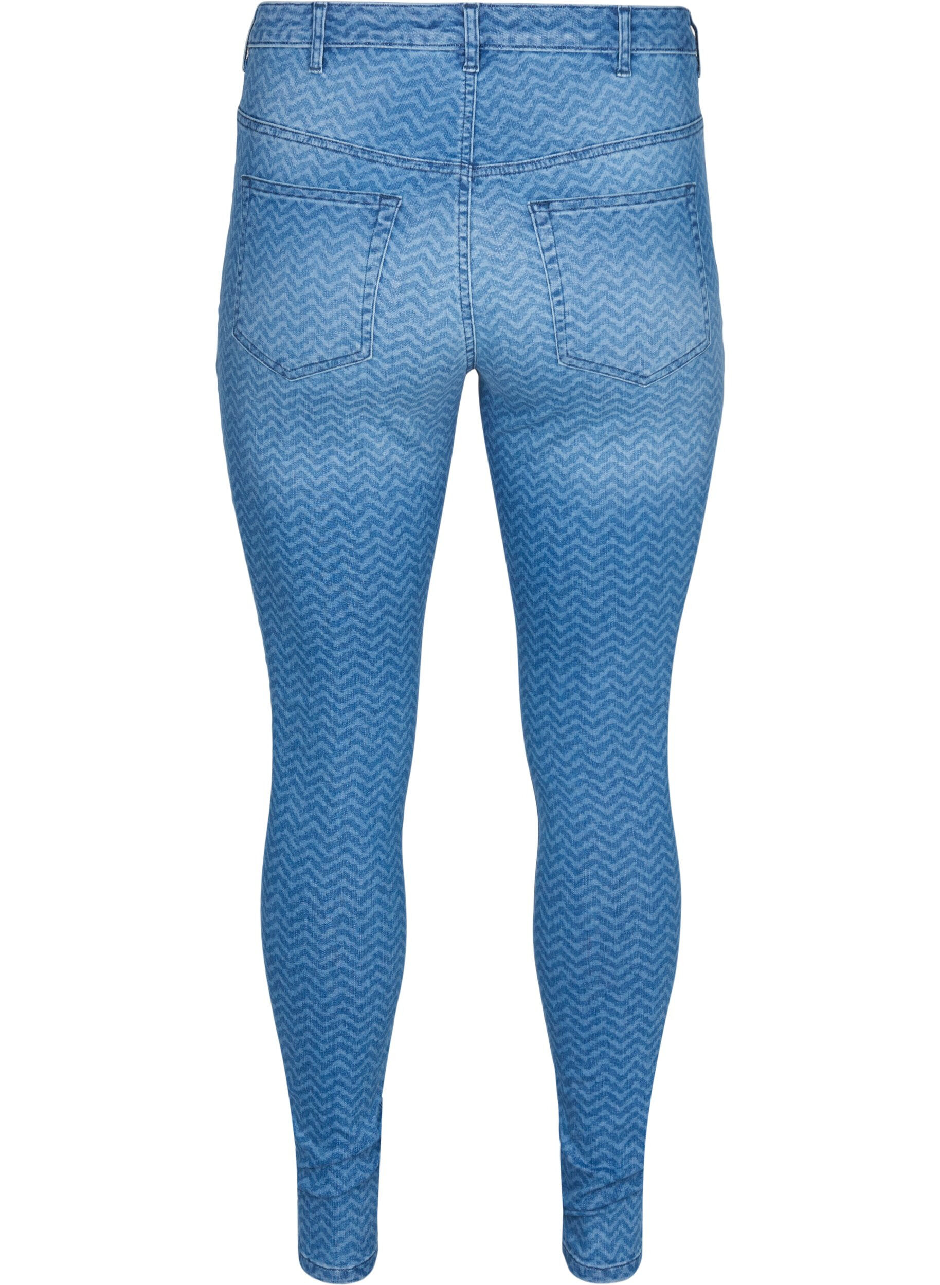 ZizziAmy jeans met hoge taille en print, Ethnic Pri, Packshot image number 1