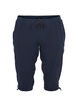 Losse cropped broek van katoen, Blauw, Packshot image number 0