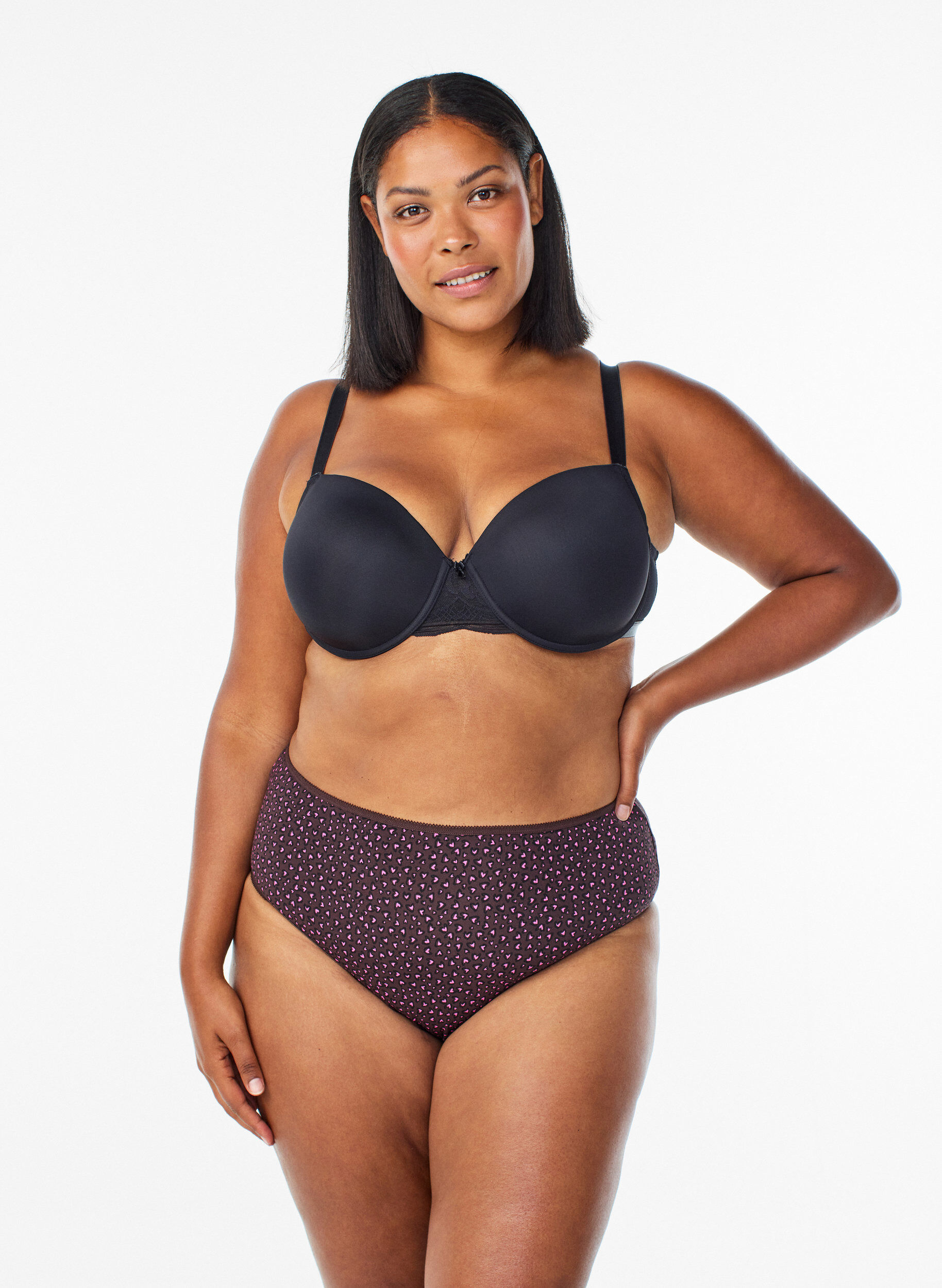 7-pack slip met normale taille, Roze, Model