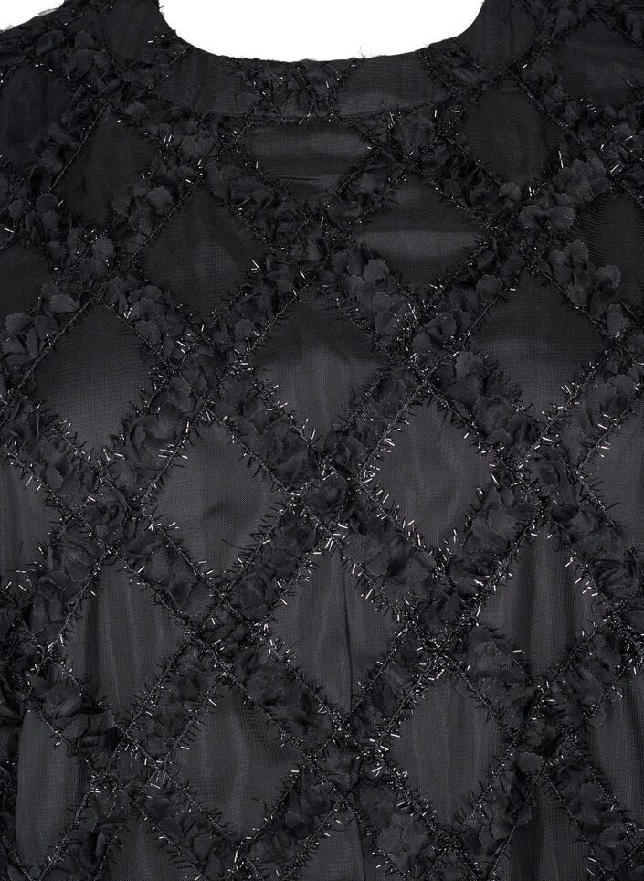 Robe courte texturée, Black, Packshot image number 2