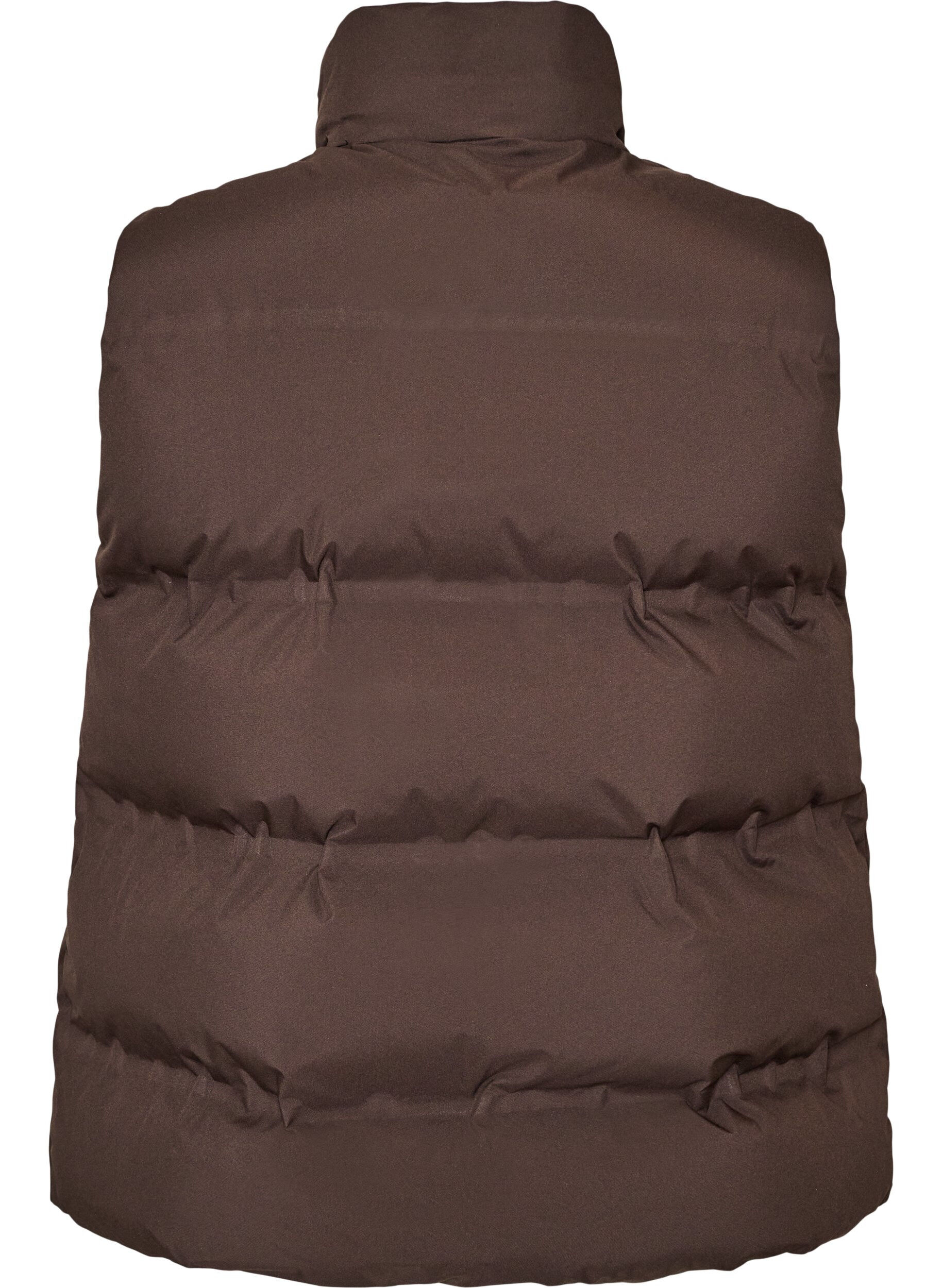 ZizziDoudoune sans manches courte avec col montant, Marron, Packshot image number 1