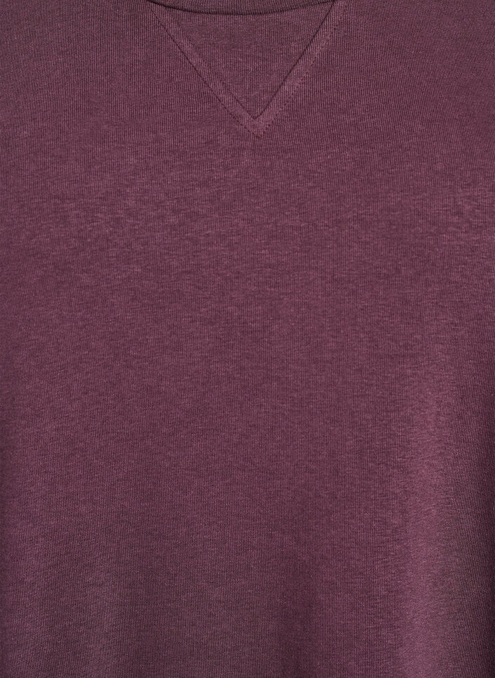 Robe sweat en coton avec des poches, Bordeaux foncé, Packshot image number 2