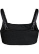 Crepe bikini top met verstelbare bandjes, Zwart, Packshot image number 1
