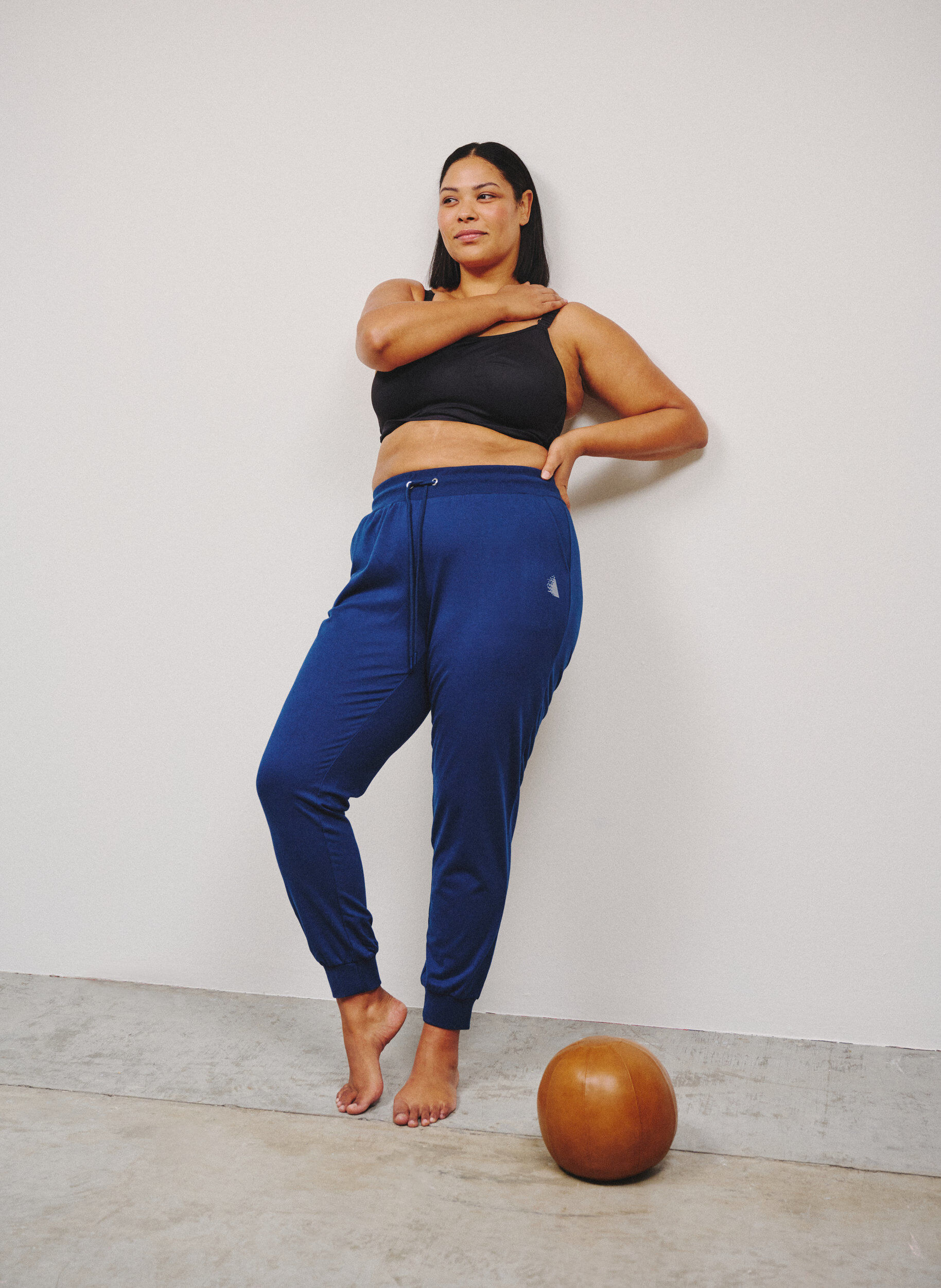 ZizziLosse trainingsbroek met zakken, Blauw, Image image number 0