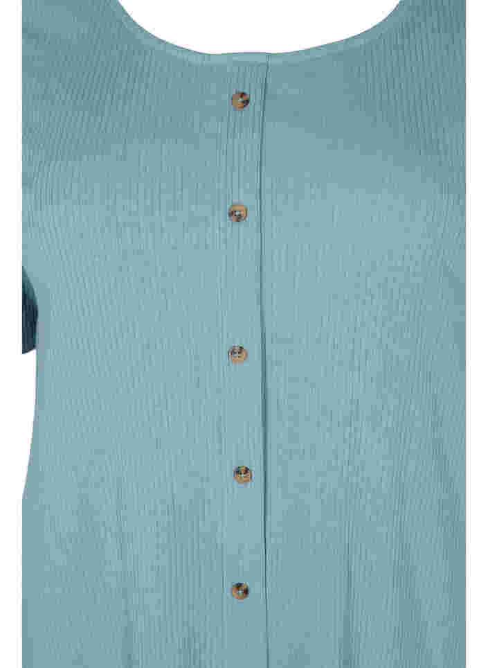 T-shirt met korte mouwen en knopen, Goblin Blue, Packshot image number 2
