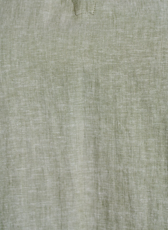 Blouse en lin et viscose avec manches 1/2, Vert, Packshot image number 2