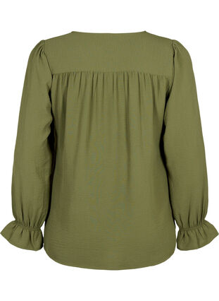 V-hals blouse met lange mouwen, Kalamata, Packshot image number 1