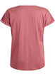T-shirt &agrave; manches courtes en m&eacute;lange de coton, Rose, Packshot image number 1