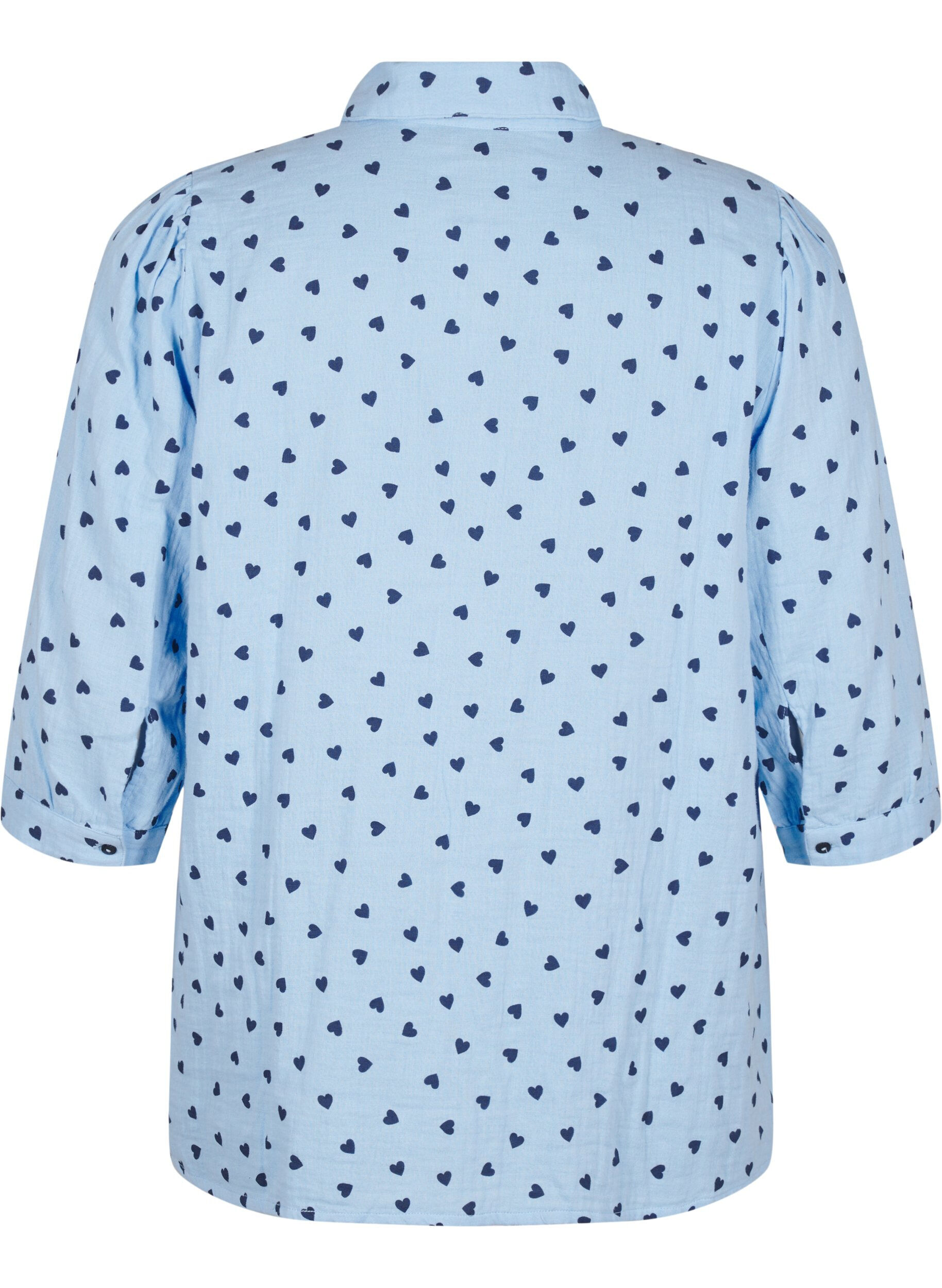 ZizziShirtblouse met 3/4 mouwen, Blauw, Packshot image number 1