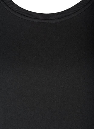 Sweaterjurk met korte pofmouwen, Black, Packshot image number 2