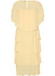 Robe maxi avec plusieurs couches de volants et cape amovible, Jaune clair, Packshot image number 1