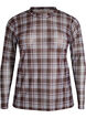 Blouse en maille &agrave; carreaux, Bleu, Packshot image number 0
