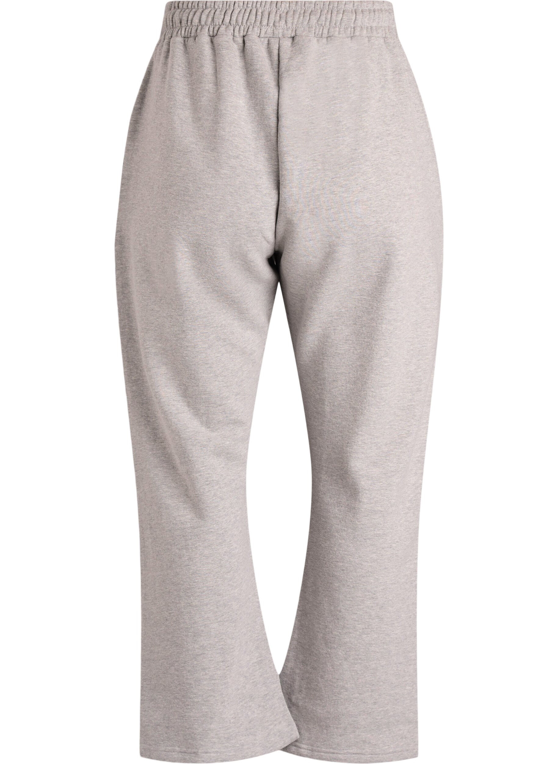 ZizziJoggingbroek met hoge taille en geborstelde binnenkant, Grijs, Packshot image number 1