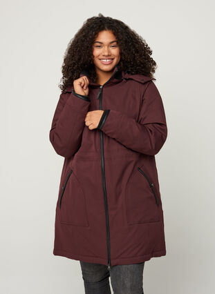 Veste d'hiver avec fermeture éclair et poches, Fudge, Model image number 0