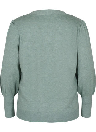 Cardigan en tricot avec fermeture à bouton, Chinois Green Mel, Packshot image number 1