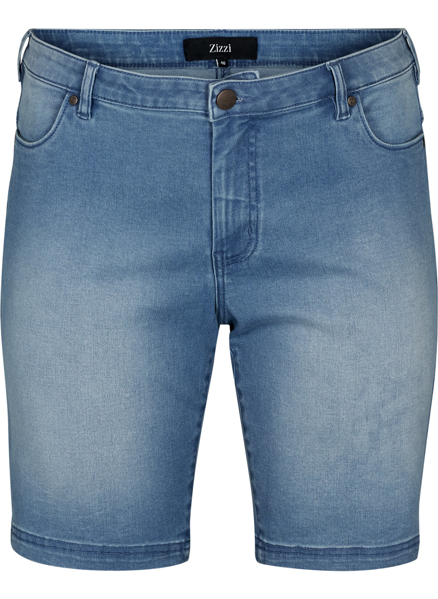 ZizziKorte broek Emily, slim fit met normale taille, Blauw, Packshot image number 0