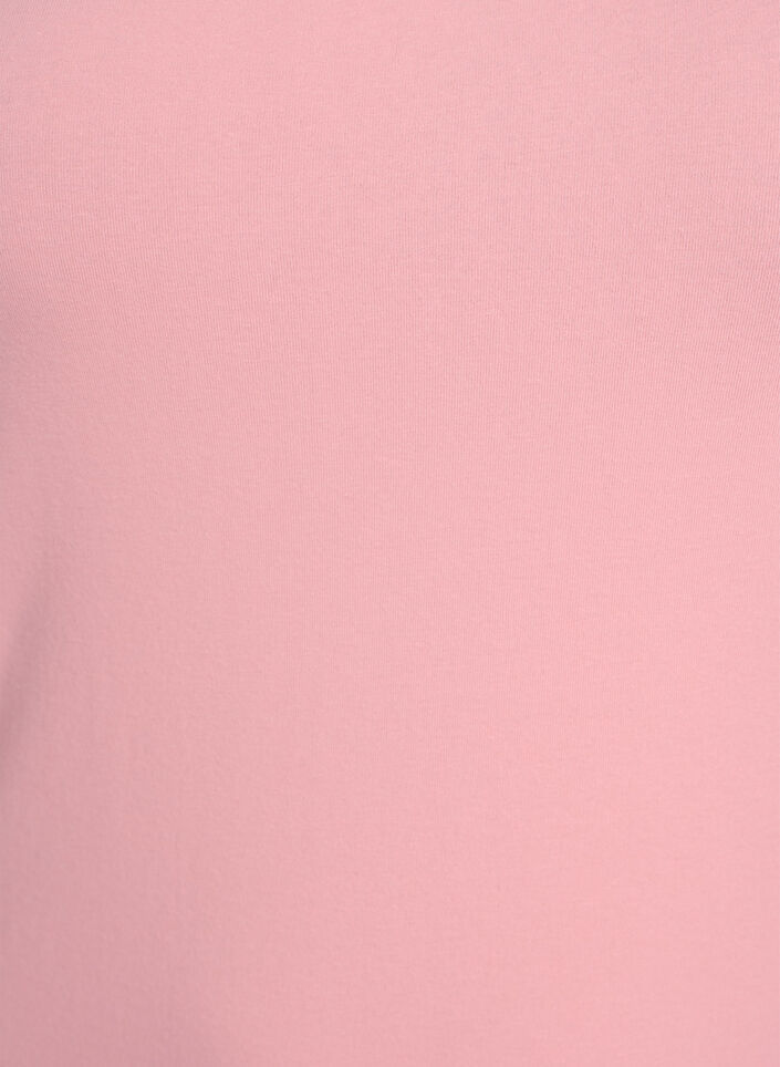 Haut Basic uni en coton, Rose, Packshot image number 2