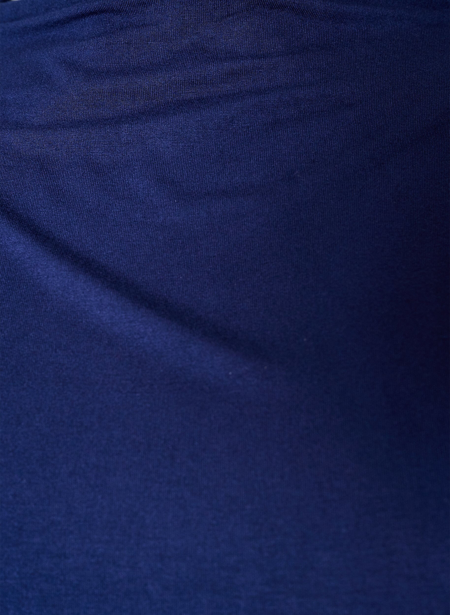 ZizziBlouse &agrave; encolure bateau et coupe ballon, Bleu, Packshot image number 2