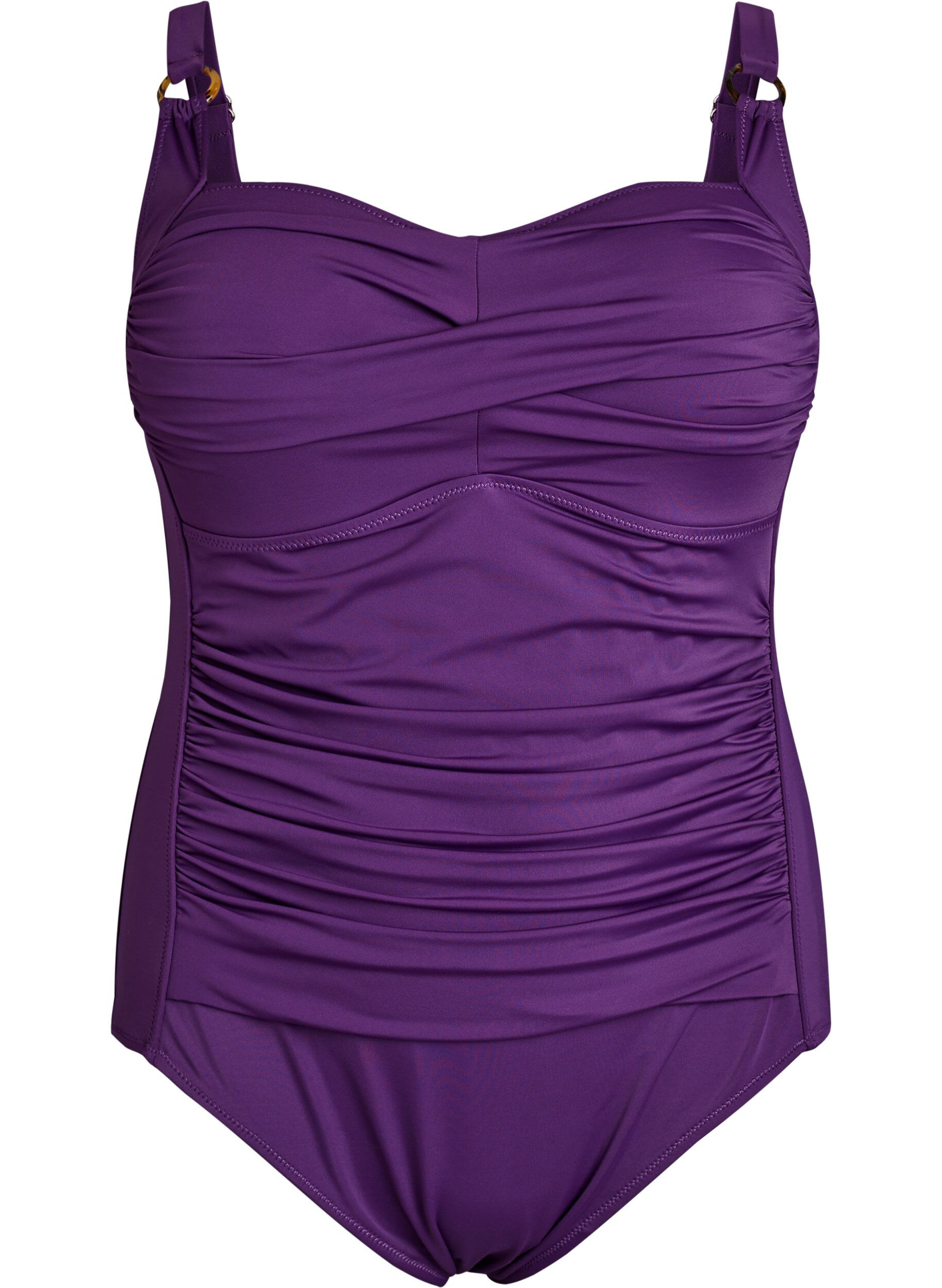 Gewatteerd badpak met draperie