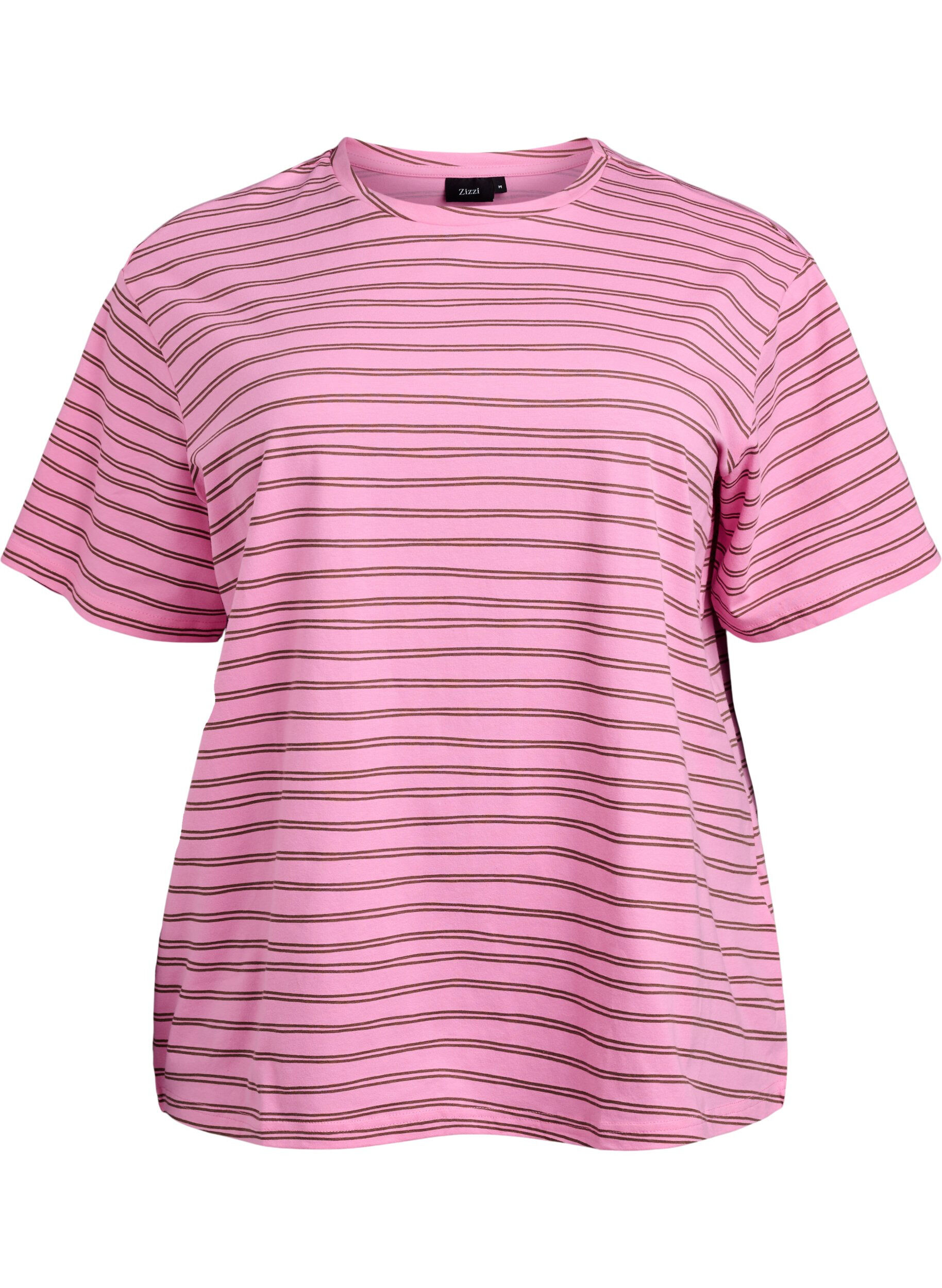 ZizziGestreepte T-shirt, Roze, Packshot image number 0