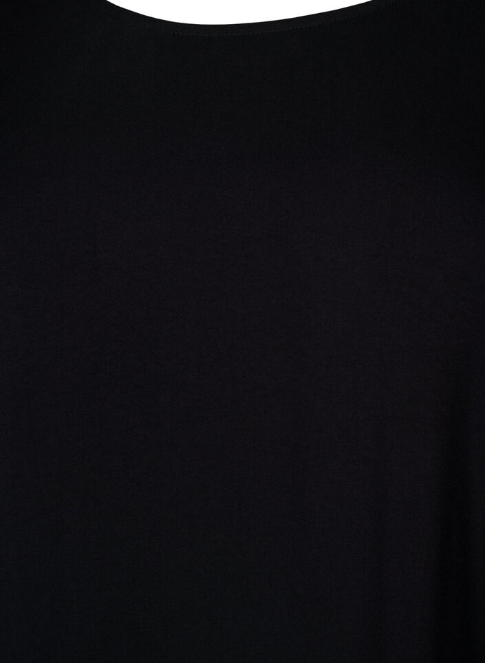 FLASH - Jurk van viscose met coupenaad, Zwart, Packshot image number 2