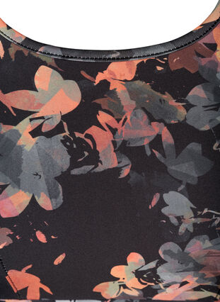 Haut de sport à imprimé floral et résille, Autumn Flower Print, Packshot image number 2