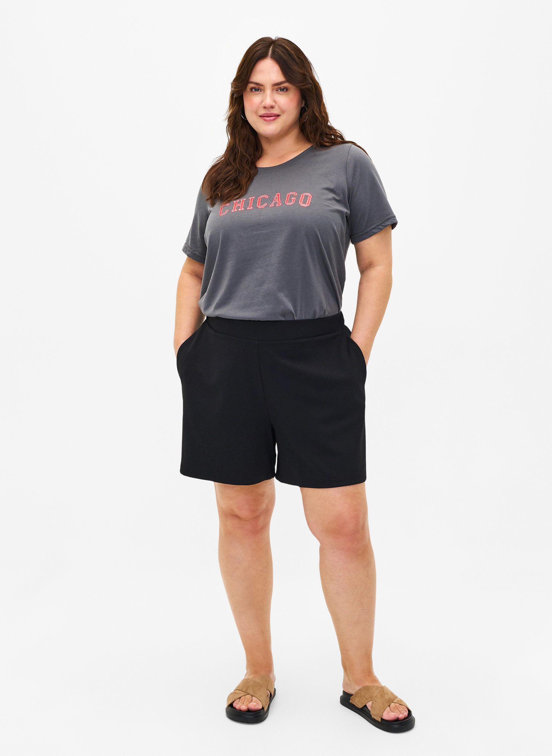 ZizziFLASH - T-shirt met motief, Iron Gate Chicago, Model image number 2